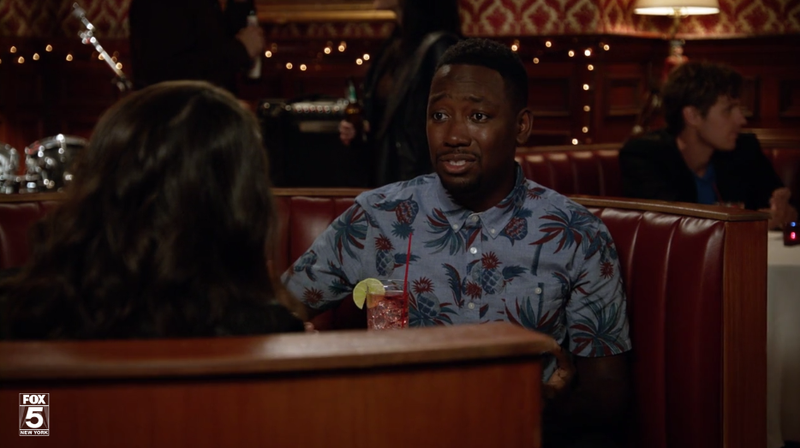 Pineapples make an appearance—which is fitting, considering his exciting choice of drink.